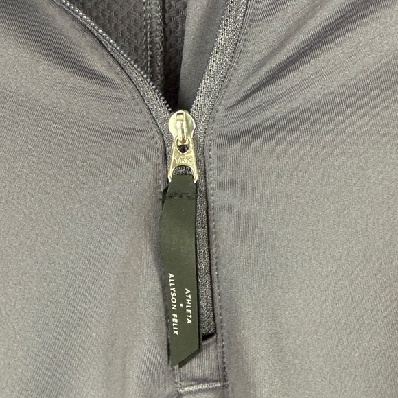 Athleta x Allyson Felix Heather Gray Quarter-Zip Long Sleeve Top Size XL - Picture 4 of 12